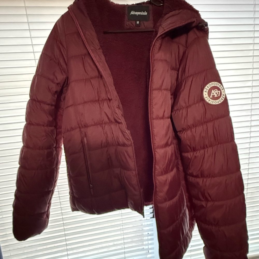 Aeropostale Maroon Puffer Jacket